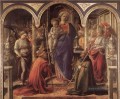 Madonna und Kind mit St Fredianus Und St Augustine Renaissance Filippo Lippi